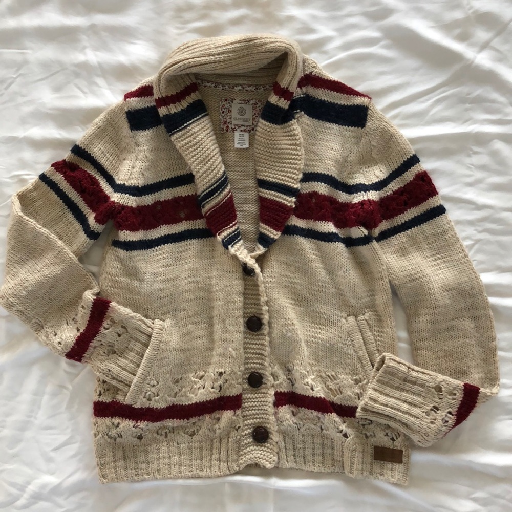Unique Boho varsity style sweater